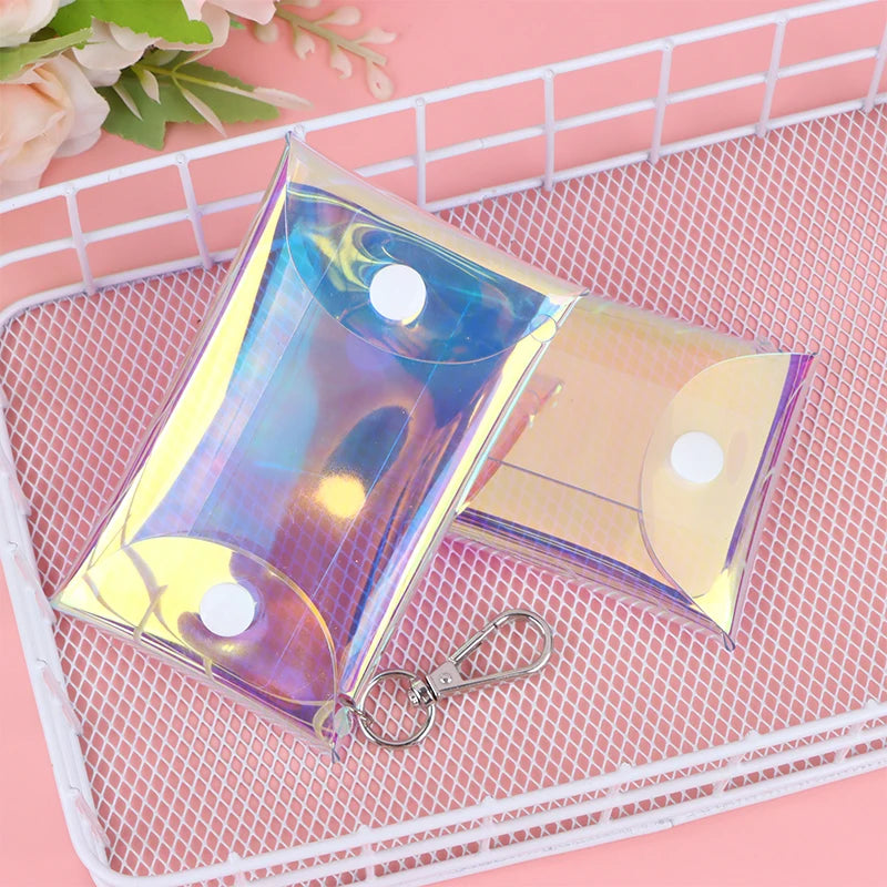 Heamsa Bubble Mart Blind Box Storage Display Box Hand-made PVC Coin Purse Transparent Key Bag Toy Dolls Hanging Small Bag