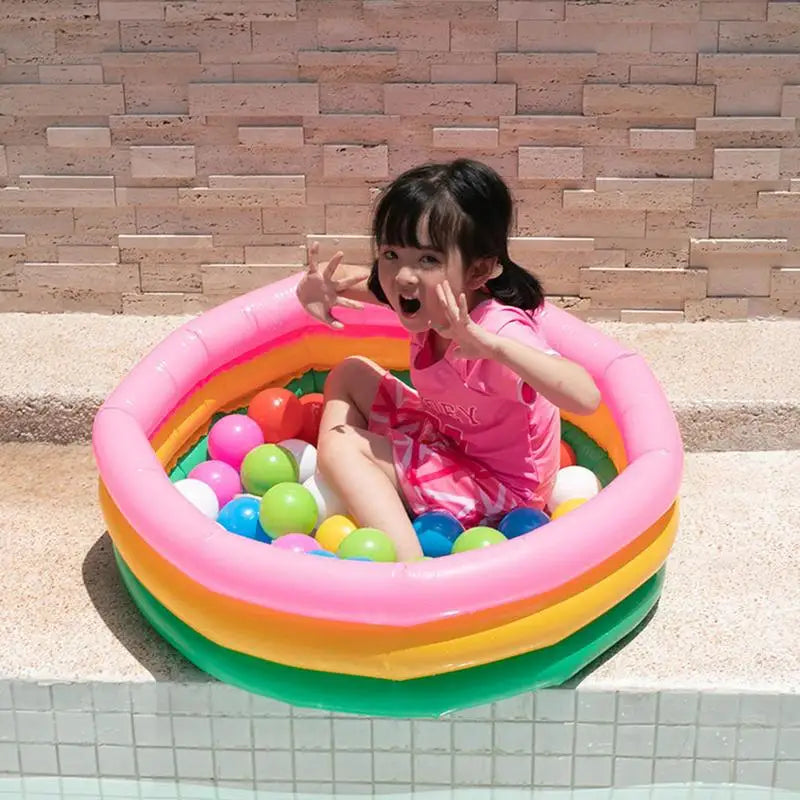 Hemasa 60/90cm Inflatable Baby Swimming Pool Portable Children Soft PVC Round Paddling Pool  for Toddler for  outdoor /Garden
