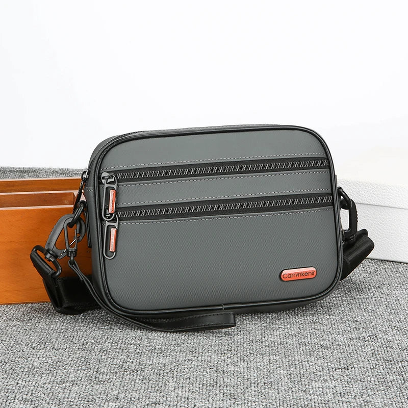 Tejesa Men's Small Shoulder Bag Durable Soft PU Leather Men's Handbag Casual Male Day Clutch Bag Shopping Bag