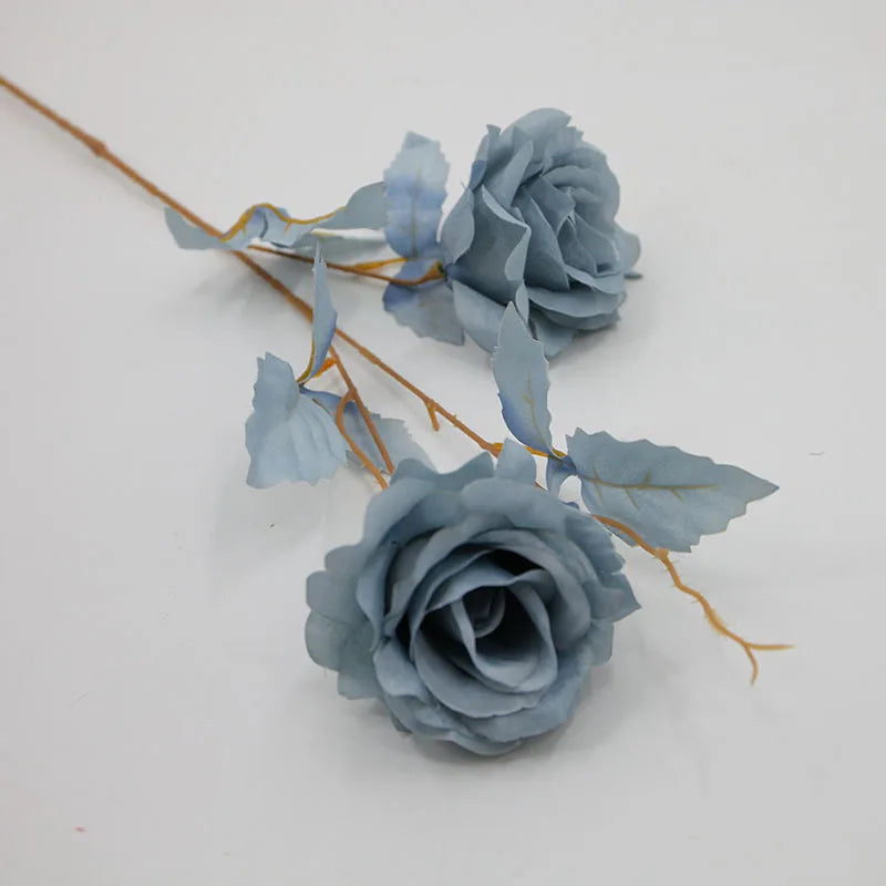 4Pcs Black Rose Artificial Flowers Halloween Decoration Silk Flower for Home Wedding Party Event Flower Arrangement Fake Roses
