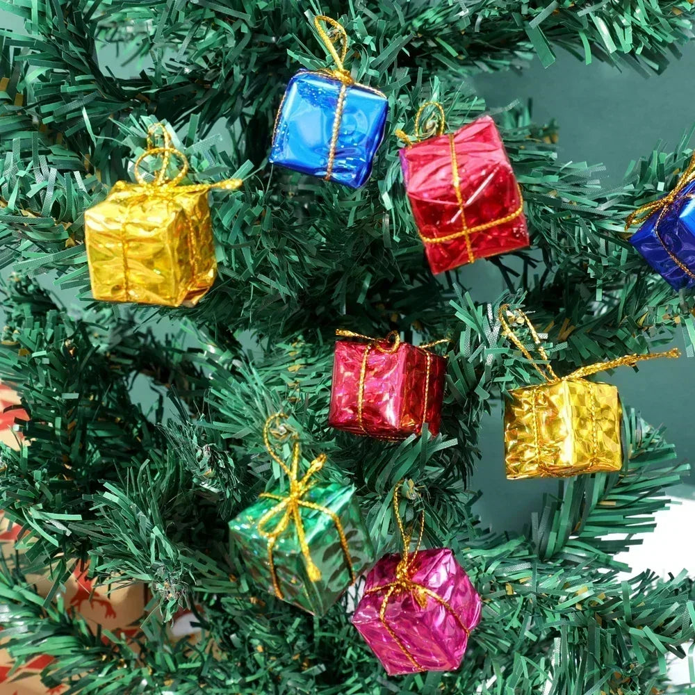 48/12/6Pcs Christmas Foam Gifts Boxes Xmas Tree Square Foam Candy Gifts Boxes Hanging Home Party Decor Supplies Ornament Pendant