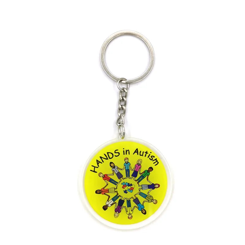 Autism Pattern Anime Lanyard Badge Holder ID Card Lanyards Mobile Phone Rope Key Lanyard Neck Straps Keychain Key Ring