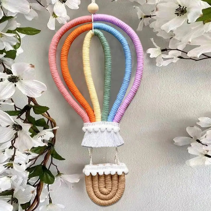 Hemasa Rainbow Wall Pendant Hot Air Balloon Wall Hanging