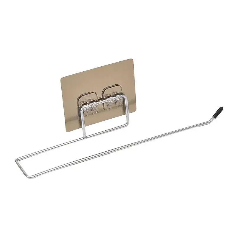 Hemasa 1PCS Kitchen Paper Towel Holder Adhesive Toilet Paper Rack Towel Hanger Tissue Dispenser Roll Napkin Cabinet Storage Accessories
