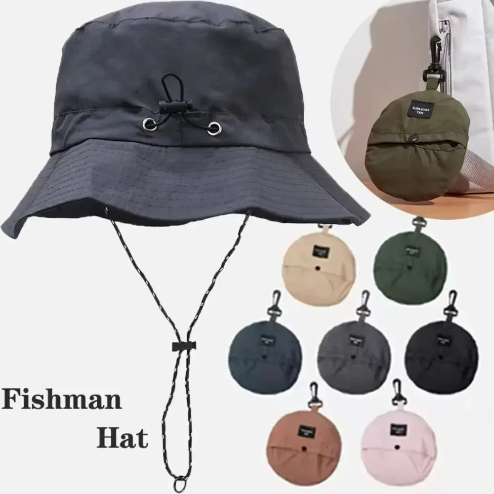 Sun Protection Waterproof Bucket Hat Summer Camping Hiking Cap Anti-UV Sun Hat Mountaineering Caps