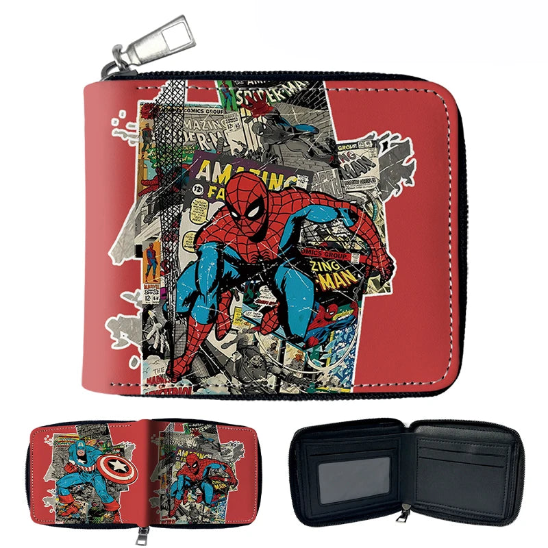 Hemasa Spider-Man Round Zipper Wallet Cool Design with Zipper Pocket