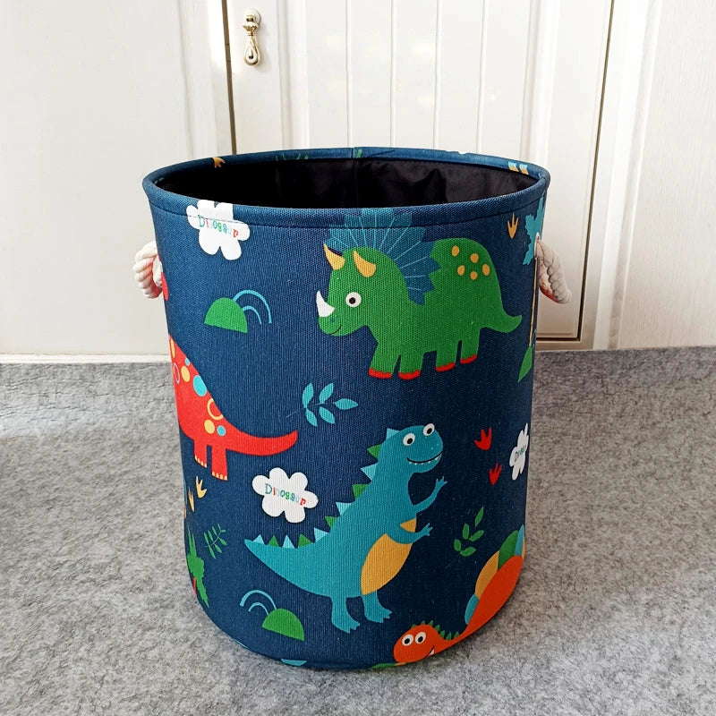 Hemasa Dinosaur Storage Basket Foldable Laundry Basket Toy Clothes Storage Hamper Organizer Storage Box for Bathroom Bedroom Nursery
