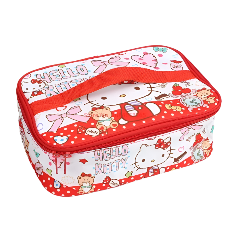 Hemasa  Lunch Bag Cute Cartoon Double-layer Insulated Handbag Waterproof Bento Bag