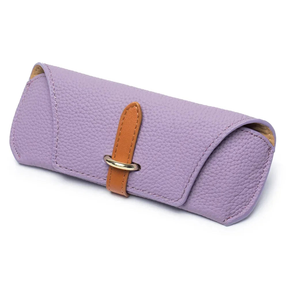 Tejesa Leather Glasses Case Holder Portable Slim Sunglasses Pouch Soft Eyeglasses Eyewear Sleeve for Women Men Lightweight