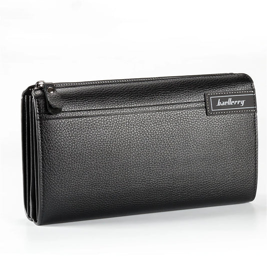Baellerry Famous Brand Men Wallet Luxury Long Clutch Handy Bag Moneder Male Leather Purse Men's Clutch Bags Carteira Masculina