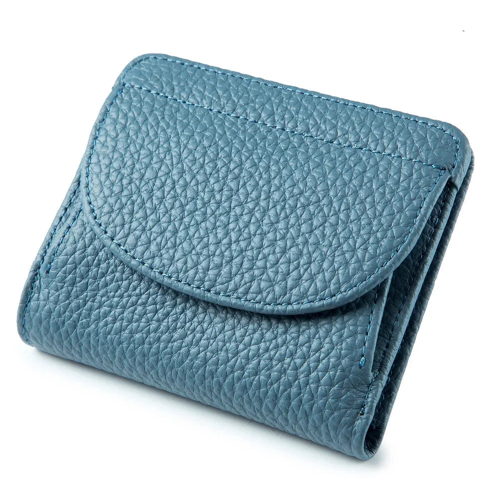 Tejesa Genuine Leather Rfid Blocking Credit Card Wallets /Short Compact Cute Small Coin Purse for Women