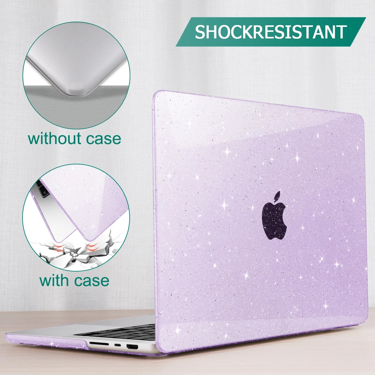 Hemasa  crystal case for MacBook 2024 M4 Air Pro 13inch A2681 A2337 A2338 M2 M1 2022 Pro 14 16 2023 M3 A2289 Retina M2