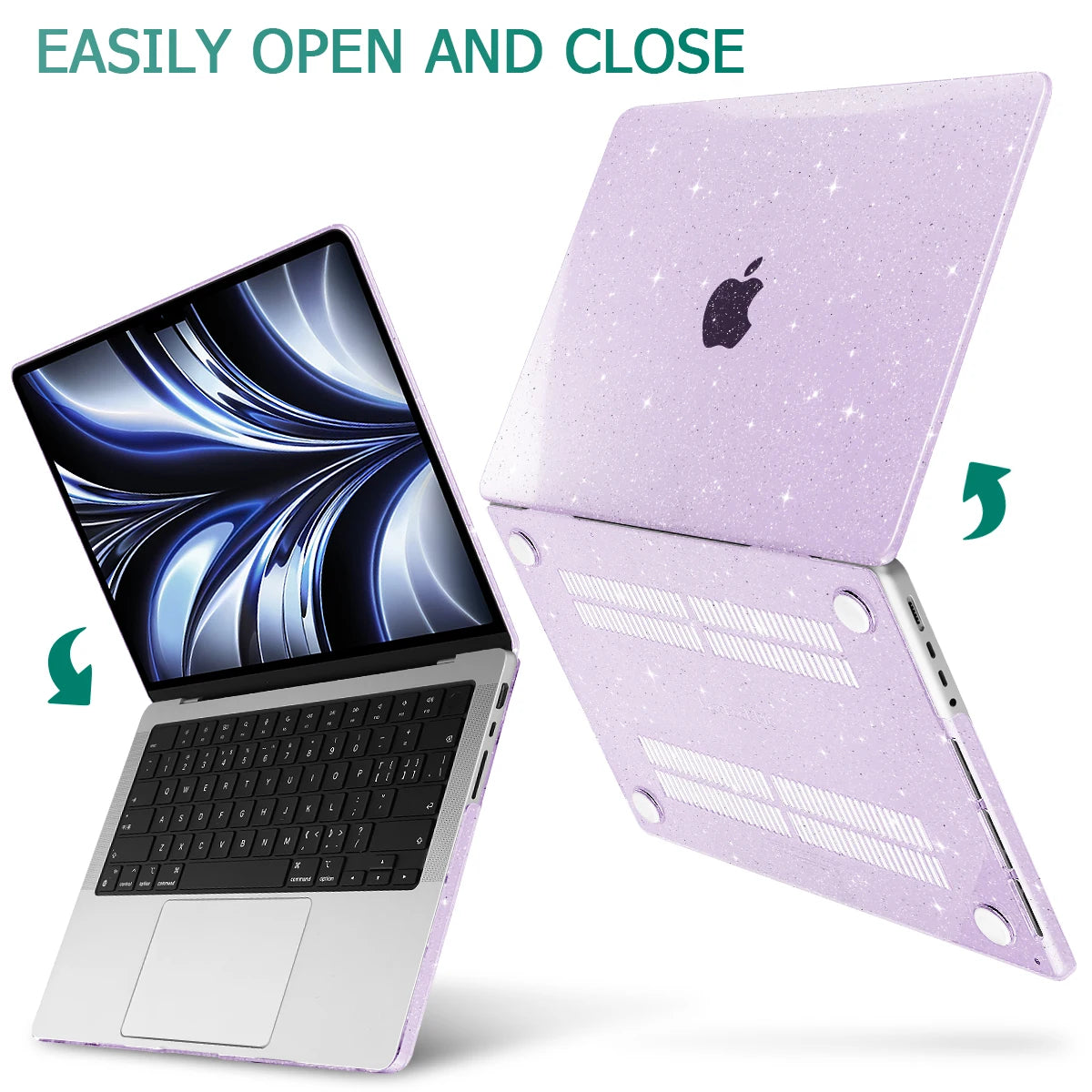 Hemasa  crystal case for MacBook 2024 M4 Air Pro 13inch A2681 A2337 A2338 M2 M1 2022 Pro 14 16 2023 M3 A2289 Retina M2