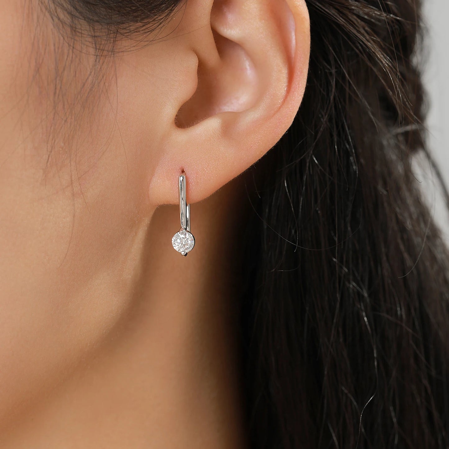 MODIAN Sparkling D Color Moissanite Drop Earrings 925 Sterling Silver Classic Geometric Dangle Earrings For Women Fine Jewelry
