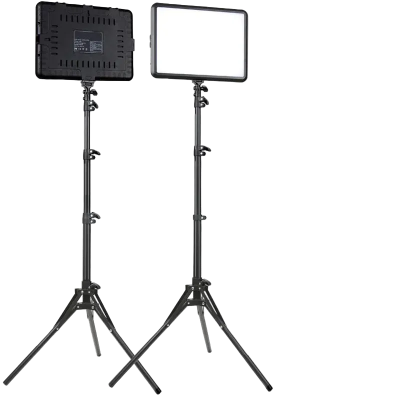 Tejesa 8/12 Inch LED Photography Video Panel Light Photo Studio Lighting Kit For Shoot Live Streaming Youbube With Tripod Stand