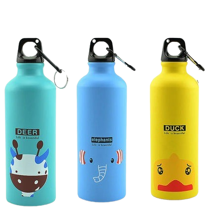 Hemasa  Aluminium Cartoon Sports Mug /Stainless Steel Water Bottle with Lid
