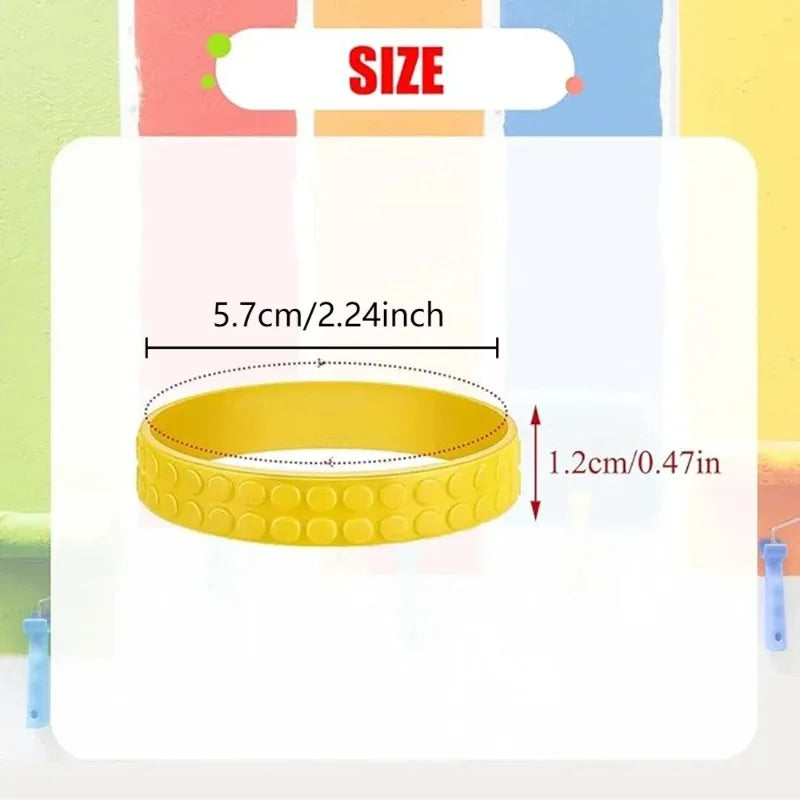10pcs Children's Fun Party Wristband  Embossed Block Party Silicone Bracelet Building block bracelet party gift