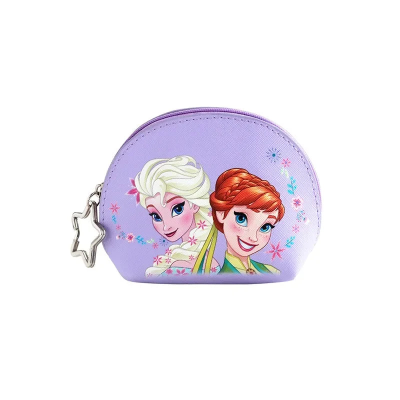 Disney Coin Purse Elsa Keychains Cases Girls Anna Cute Wallet Women Printed Frozen Pouch Clutch Bag Kawaii Kids Purses Small PU