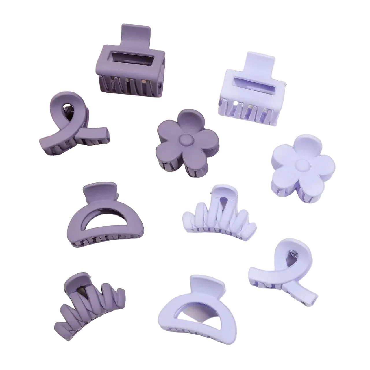 Tejesa 30Pcs Polychrome Frosted Hair Clips Small Flower Shark Clip Suitable Daily Casual Wear Headwear Women'S Girls Hair Accessories