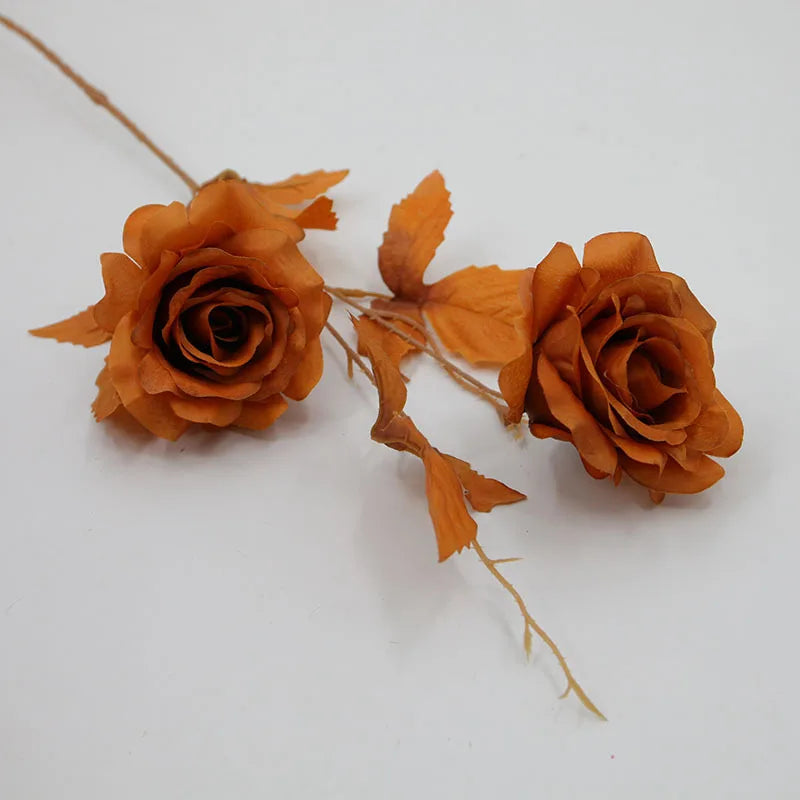 4Pcs Black Rose Artificial Flowers Halloween Decoration Silk Flower for Home Wedding Party Event Flower Arrangement Fake Roses