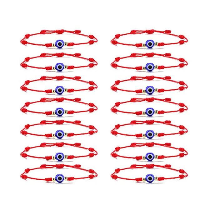 14PCS Turkish Evil Eyes Bracelet Black Natural Stone Beads Obsidian Men Braslet for Women Men Yoga Hand Jewelry Accessories