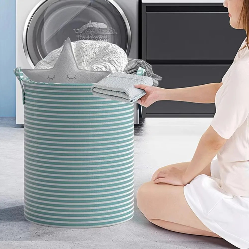 Tejesa Large Capacity Cotton and Linen Storage Basket   /Dirty Clothes Storage Bag
