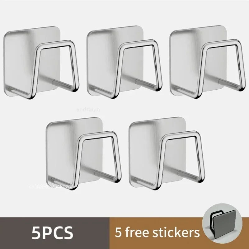Hemasa  1/3/6pcs Stainless Steel Sink Sponge Rack For Sponge Steel Wire Ball Draining Paste The Inner Wall Of The Sink Kitchen Supplies