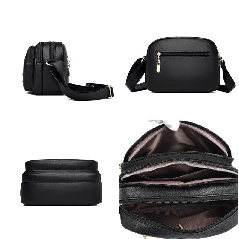 HEmasa hold-all New Fashion Ladies Handbags Designer Cross body High Quality Shoulder Bags Women's Triple Zipper Tote Bag