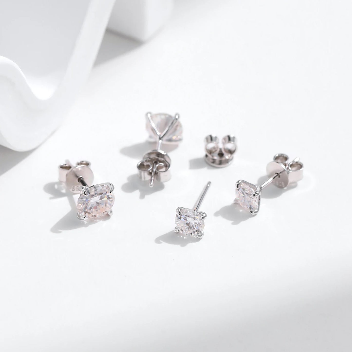 Tejesa D Color 1CT Moissanite Stud Earrings 925 Sterling Silver Wedding Engagement Lab Created Diamond Jewelry For Women Gift