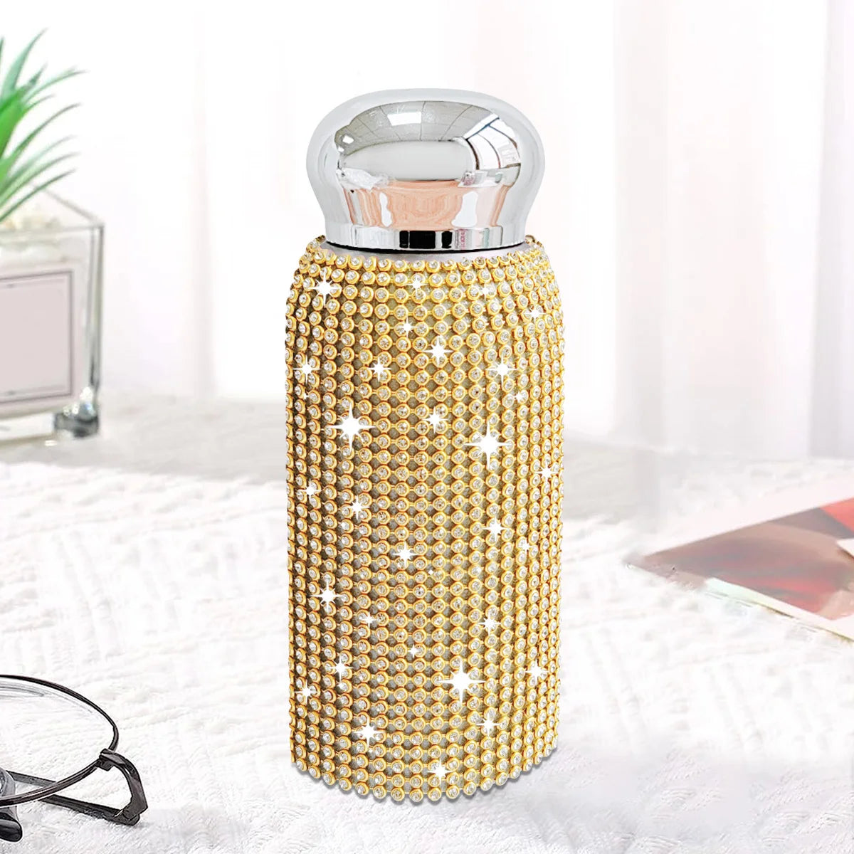 Hemasa 6oz Shine Insulation Cup Sparkling Stainless Steel Liner Coffee Vacuum Cup Flask Gift Portable Pocket Cup