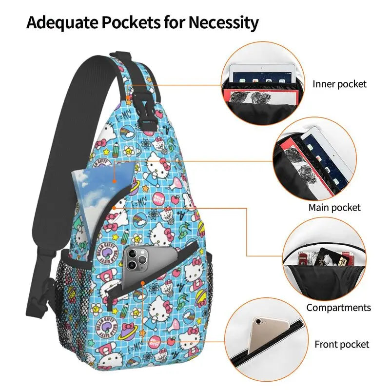 Tejesa  Sling Bag Men Fashion Shoulder Chest Crossbody Backpack Travel Hiking Daypack