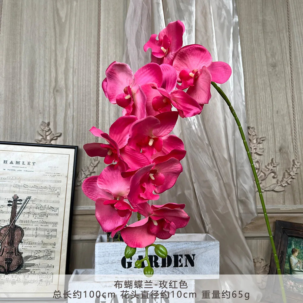 3D Silk Butterfly Orchid Artificial Flower Branch Home Vase Table Decor Wedding Outdoor Garden Bride Bouquets DIY Wreath Gift