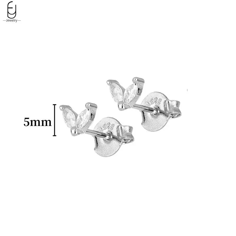 Hemasa 925 Sterling Silver Ear Buckles Fashion Hoop Earrings /White Crystal Luxury Women's Earrings Wedding Women's Jewelry Premium Gift