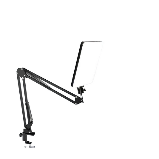 Tejesa LED Photography Light Selfie Lights Conference Lighting Photo Studio Lamp With Scissor Arm Stand For Zoom YouTube Live Streaming