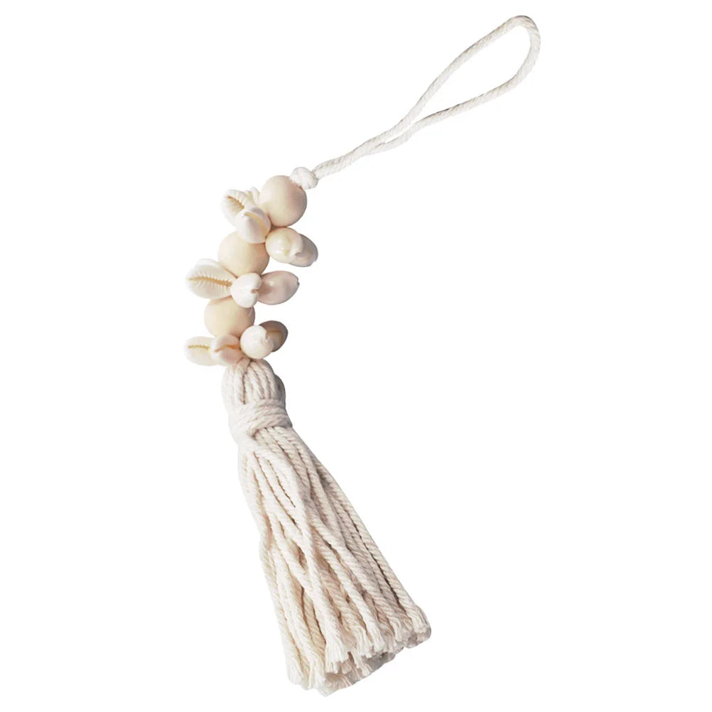 Boho Style Hanging String Beads Pendant Wood Boho Decor Boho Decorate Creative Shell Wedding Ornament Tassel Wooden Miss