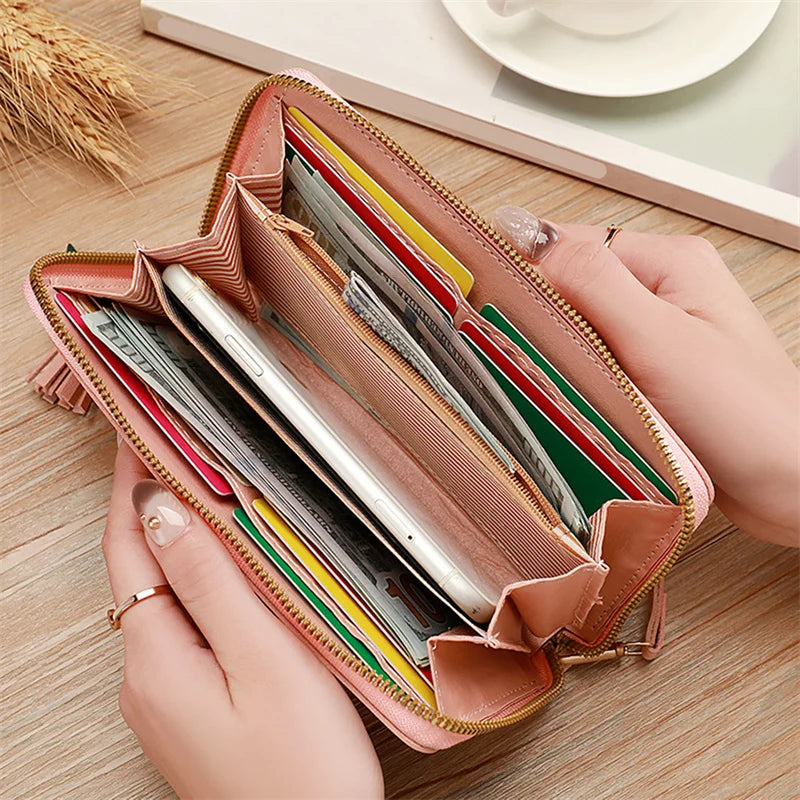 Women Long Wallets Purses Luxury Love Heart Wallets for Ladies Girl Money  Pocket Card Holder Female Wallets Phone Clutch Bag