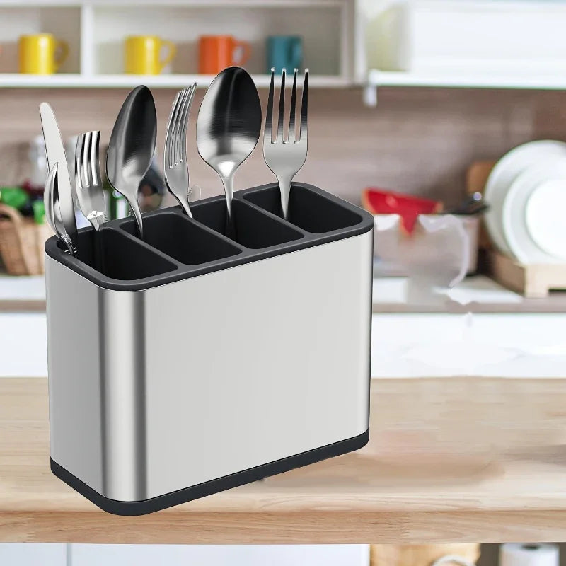 Tejesa Kitchen Cutlery Organizer Knife Stand Plastic Drain Storage Holder Spoon Fork Chopstick Kitchenware Cooking Tool Tray Shelf Box