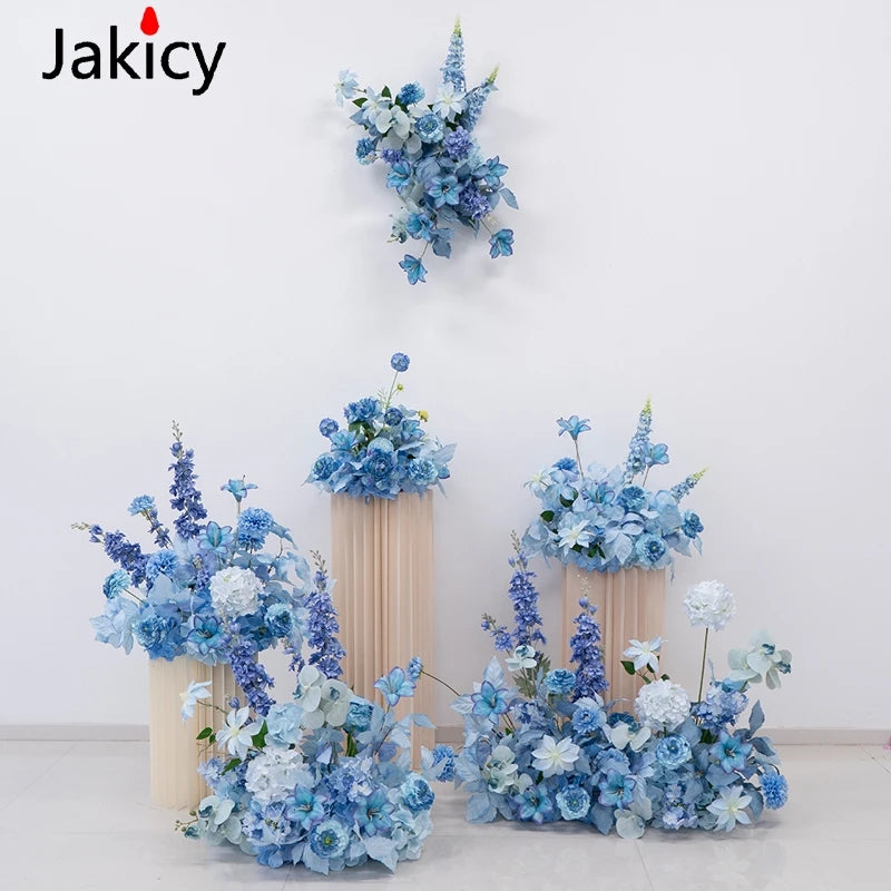 Wedding Decoration Hanging Flower Row Background Arch Decor Artificial Flowers Road Lead Flower Ball Floral Backdrop Arrangement