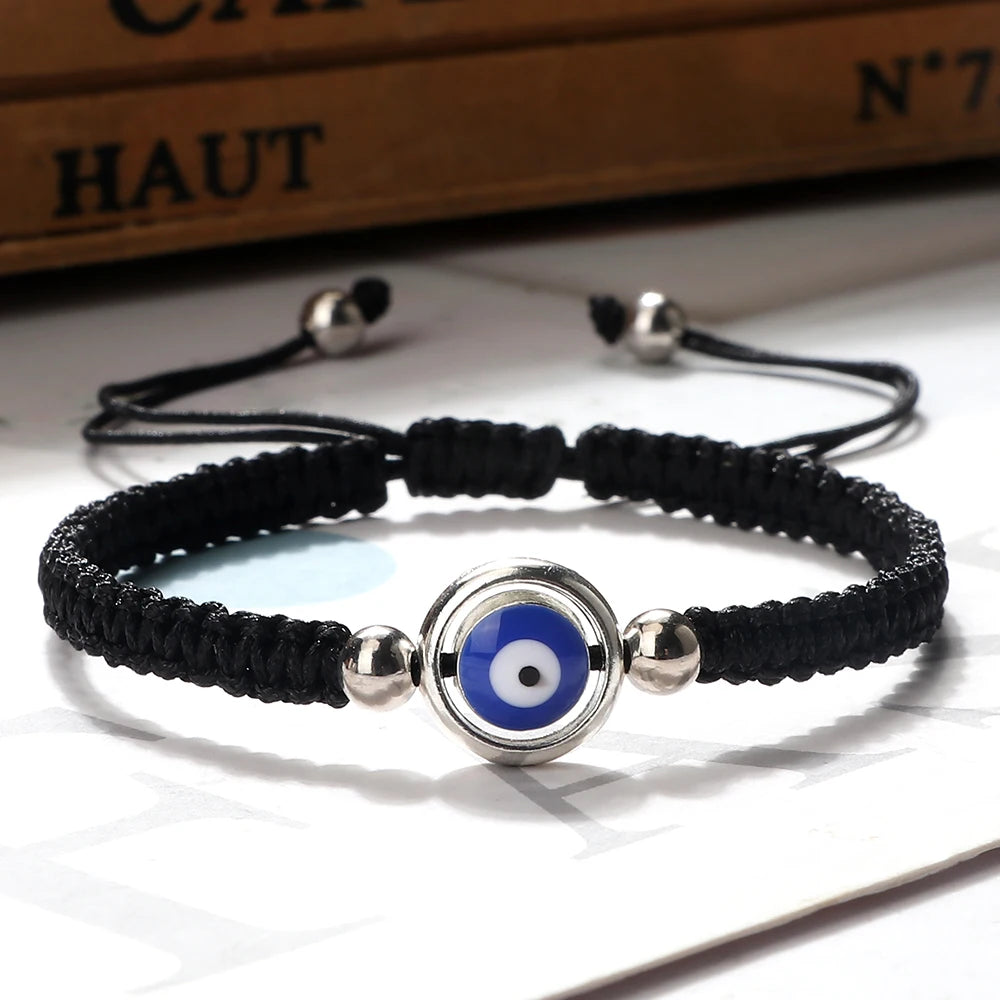 Lucky Blue Evil Eye Braided Rope Bracelets Couple Distance Black Red String Handmade Weave Bracelet Women Men Charm Jewelry Gift