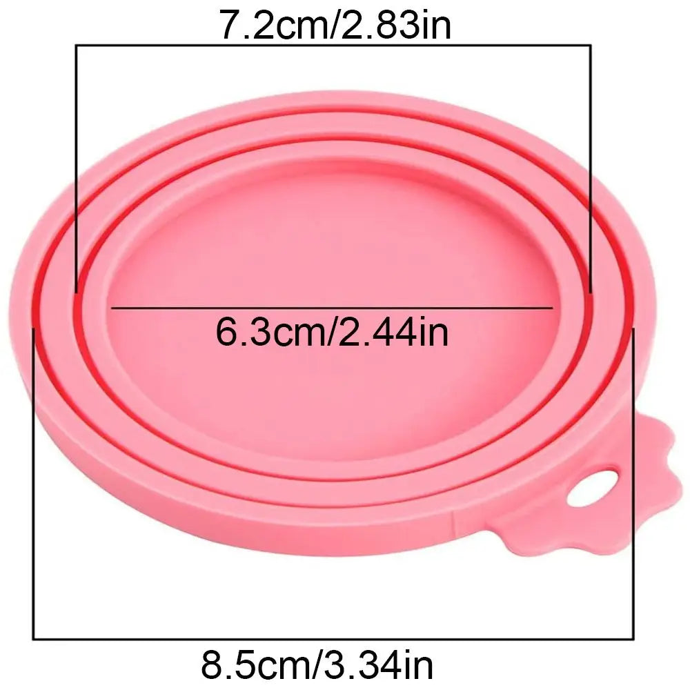 Hemasa 3 In 1 Silicone Canned Lid Reusable Food Tin Cover Keep Fresh Kitchen Organization Pet Supplies