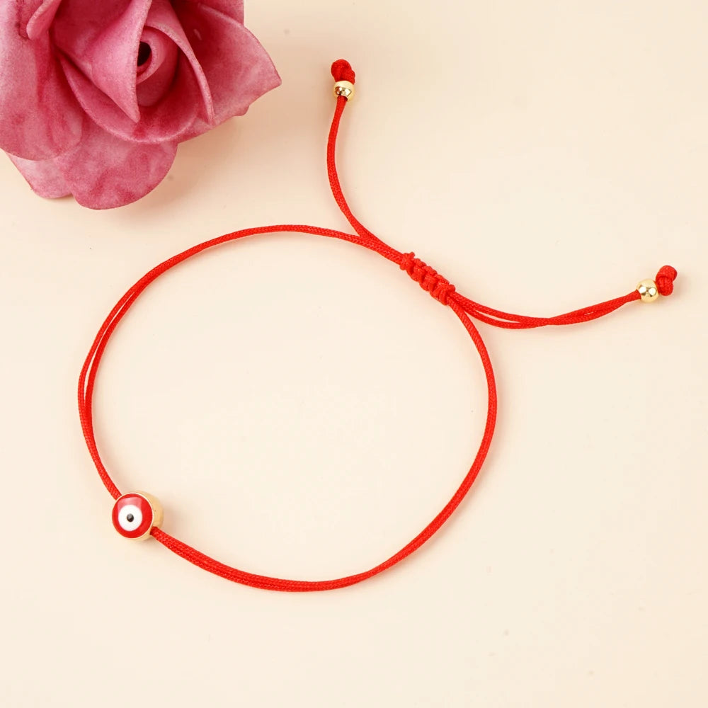 Go2boho Red Rope Cord Bracelets March Chain Handmade Miracle Evil Eye Luck Bohemian Greek Tradition Jewelry For Women Men
