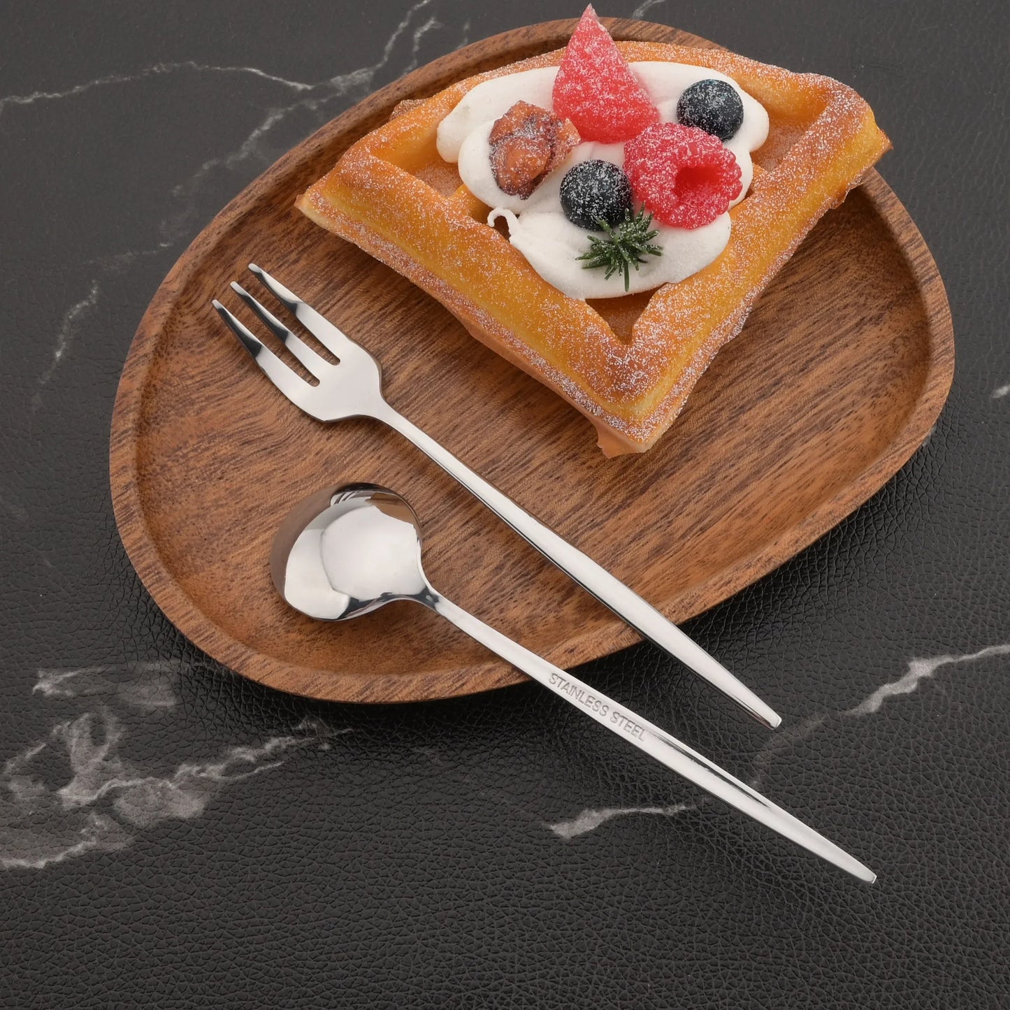 Hemasa 6Pcs Mirror White Gold Tea Spoon Dessert Ice Cream Stainless Steel Spoons Stirring Coffee Spoon Kitchen Accessories Flatware