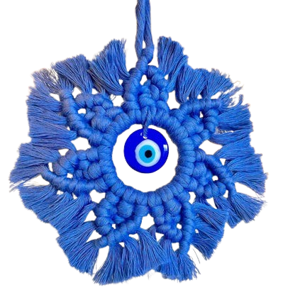Hemasa Macrame Wall Hanging with Lucky Eye/ Turkish Evil Eye Cotton Woven Tapestry for Home Decor /Wall  Decoration House Warming Gift