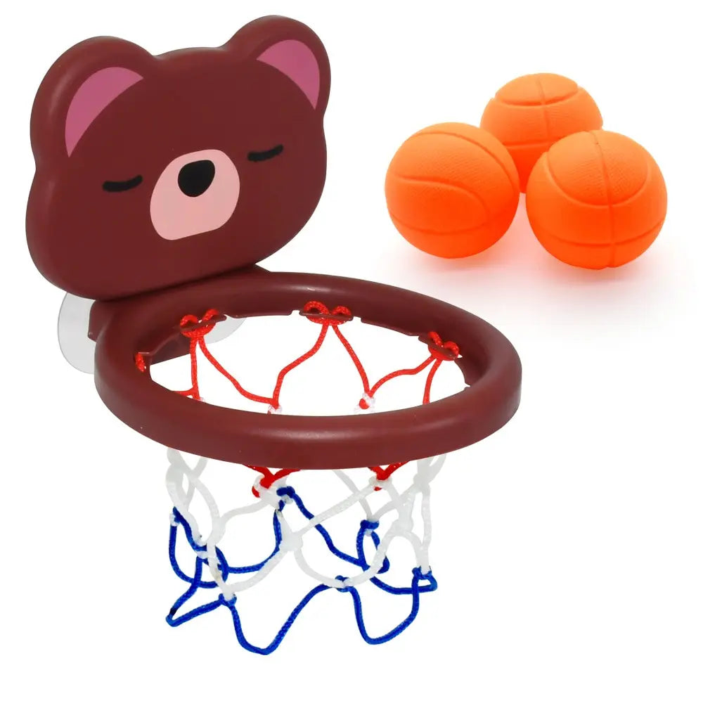 Tejesa Mini Cute Little Bear Basketball Bathroom Bath Toys Shoot At The Basket Games In The Pool