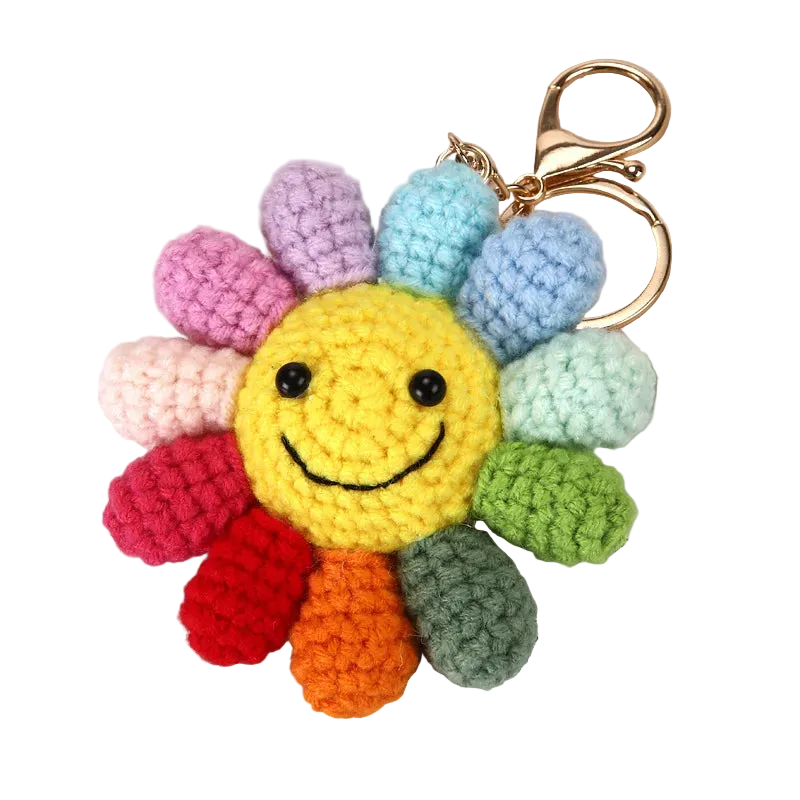 Hemasa  New Crochet Leaf Pendant Handwoven Leaves Bag Pendant /Knitting Leaves Key Ring