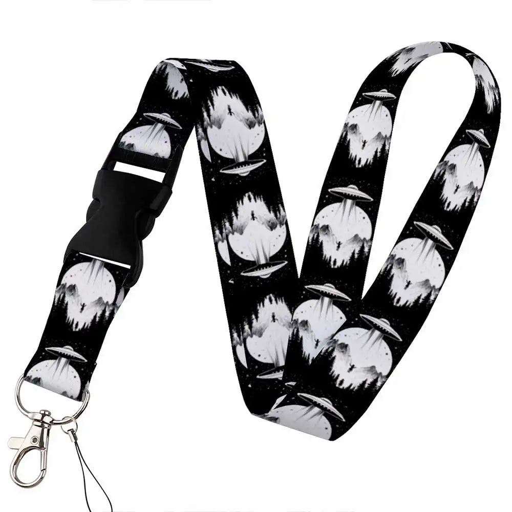 Tejesa Starlit sky Lanyard Keys Chain Badge Holder ID Credit Card Pass Hang Rope Lariat Mobile Phone Charm