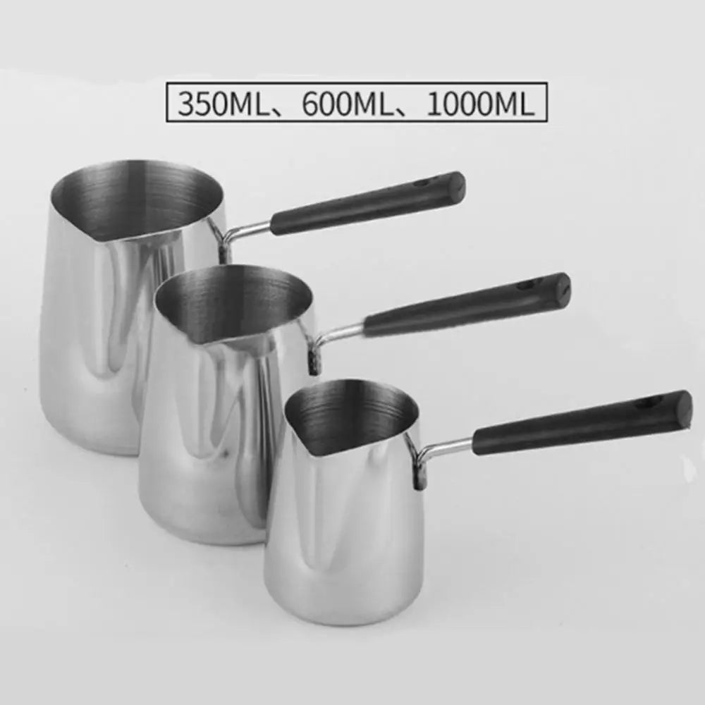 Stainless Steel Wax Melting Pot with Silicone Handle DIY Candle Melts Pot Dissolve Soap Jug Heated Coffee/Milk/Chocolate