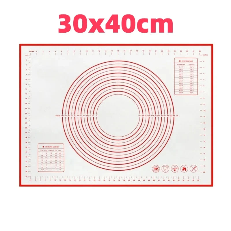 Hemasa Silicone Baking Mat Kneading Pad Dough Mat Pizza Cake Dough Maker Kitchen Cooking Grill Non-Stick Gadgets Bakeware Pastry Mat