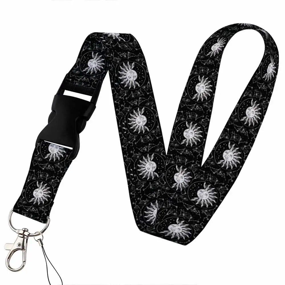 Tejesa Starlit sky Lanyard Keys Chain Badge Holder ID Credit Card Pass Hang Rope Lariat Mobile Phone Charm