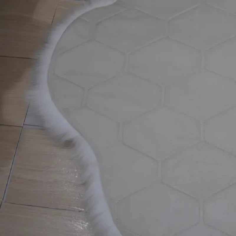 Hemasa Lollipop Style Long Plush Round Rugs, Carpet for Bedroom, Room, Home Decor, Sofa Floor Mat, Fluffy Bedside Area